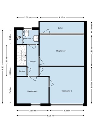 Floorplan - Diepenbrocklaan 24, 4614 BM Bergen op Zoom